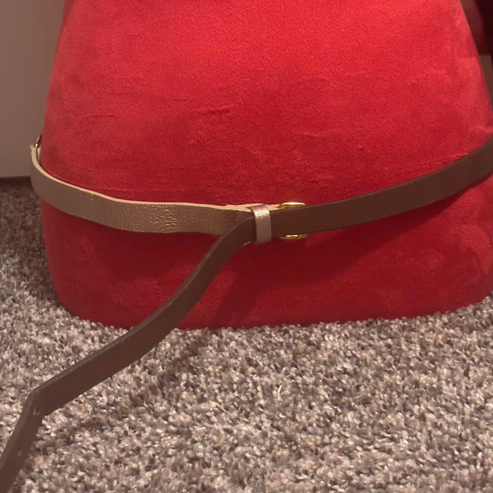 Gold and brown leather